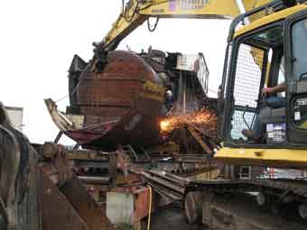 cutting out the boilers